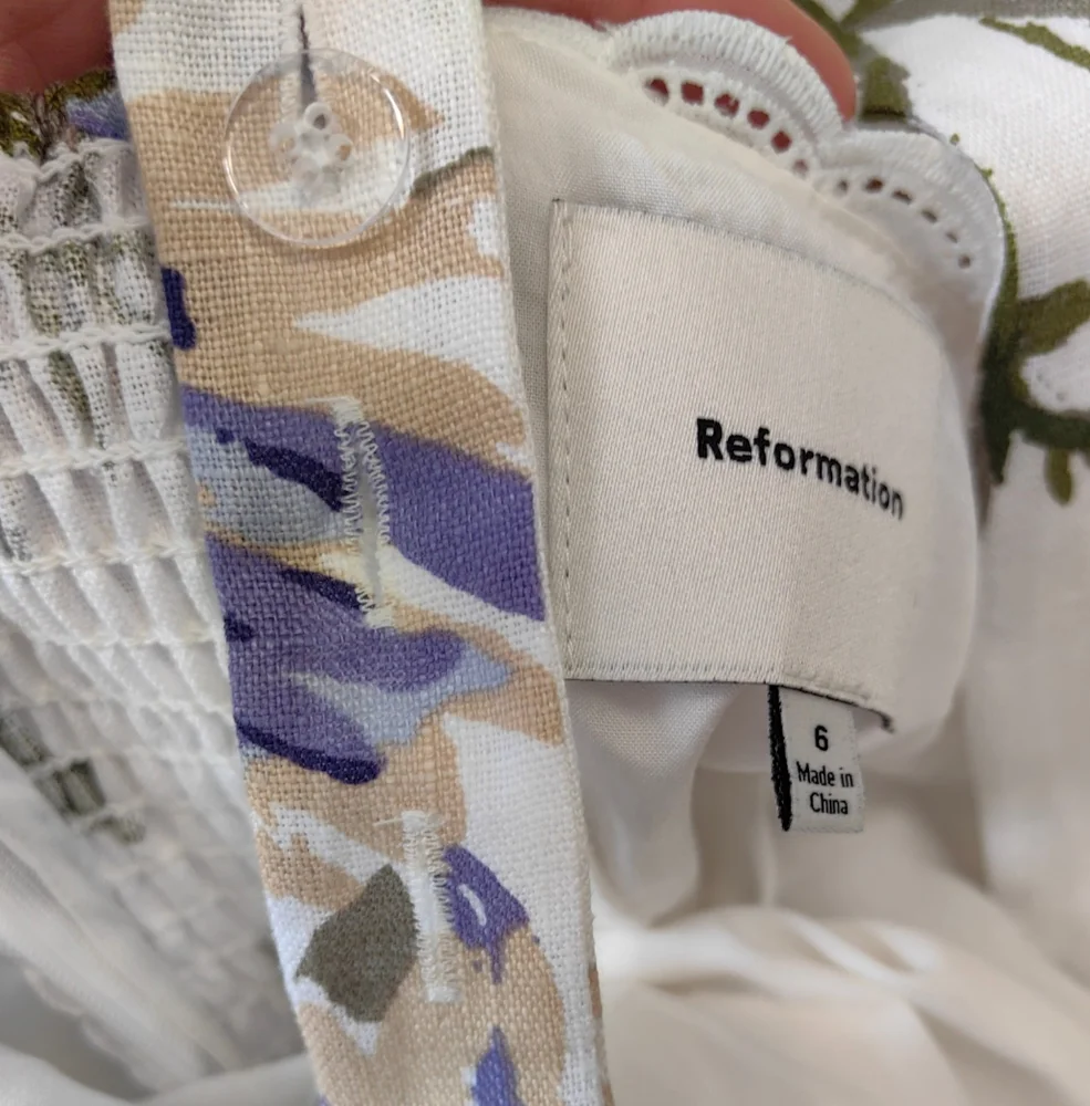 Reformation Anatolia Linen Two Piece Top And Skirt Set - Picture 12 of 15